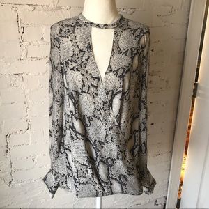 Karlie Snakeskin Blouse